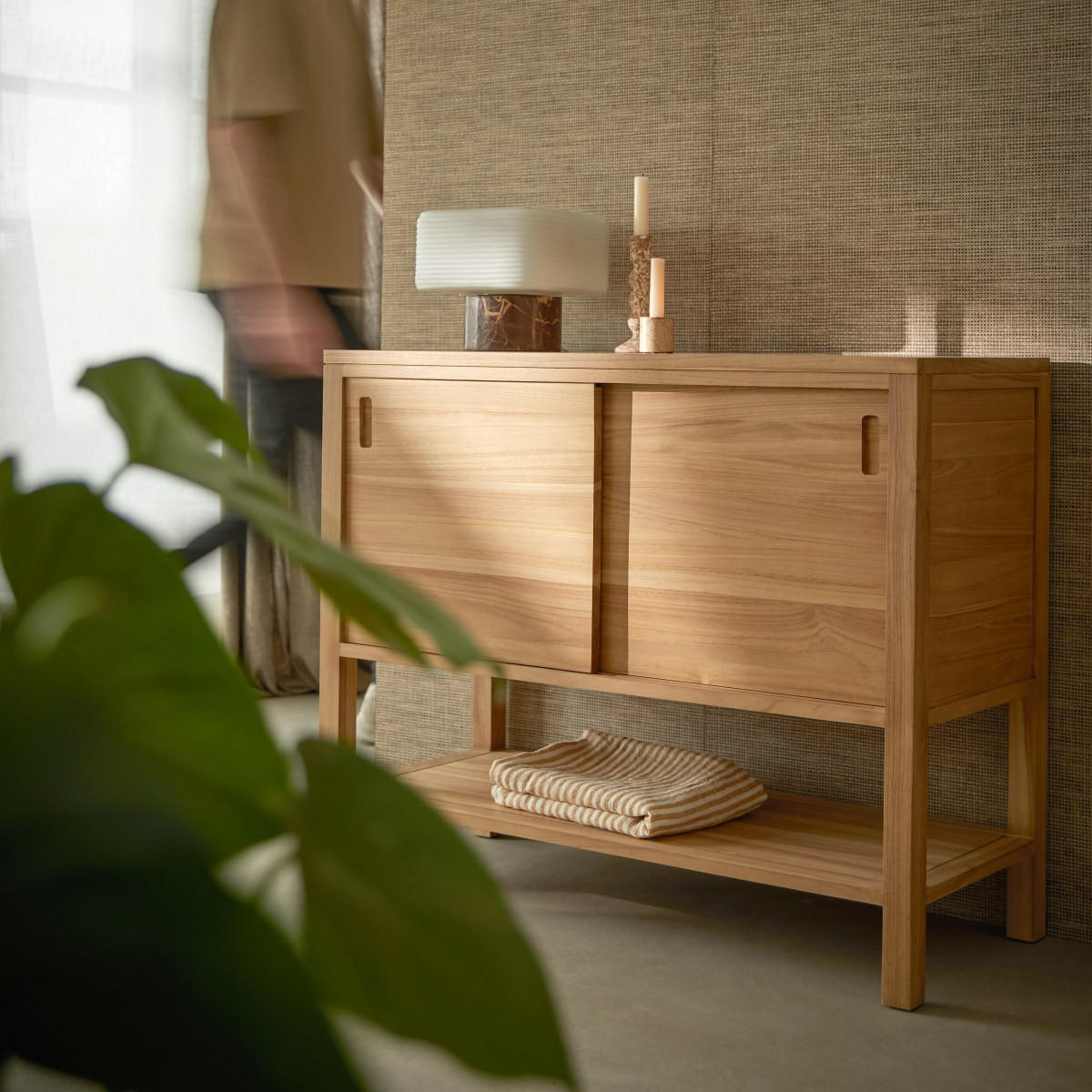 SIDEBOARD Anton Natur aus Teak - Naturfarben, Holz (100/80/40cm) - Tikamoon