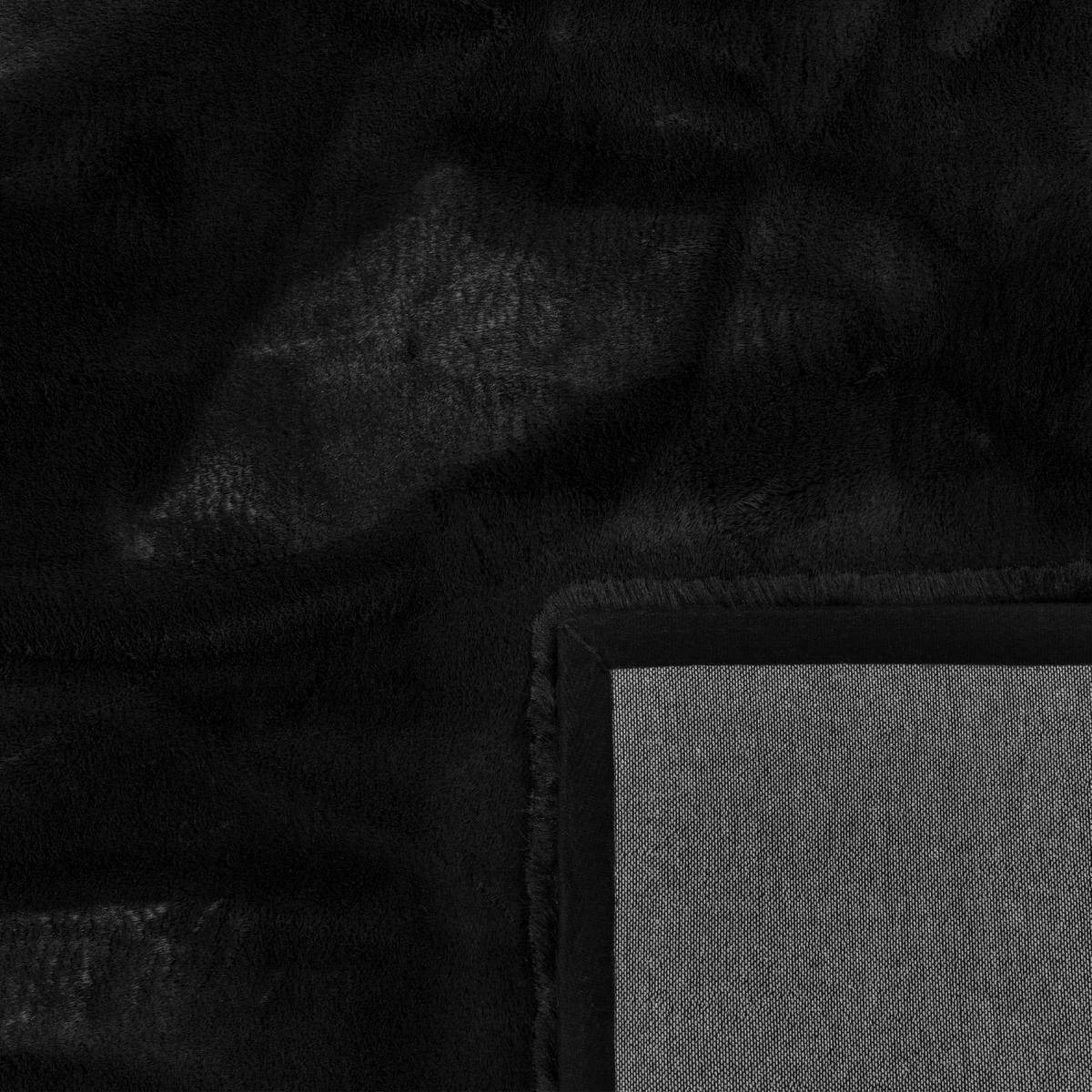 HOCHFLORTEPPICH, einfarbig, Florhöhe 35 mm, Schwarz, 80 x 150 cm - Schwarz, Textil (80/150cm) - KADIMA DESIGN