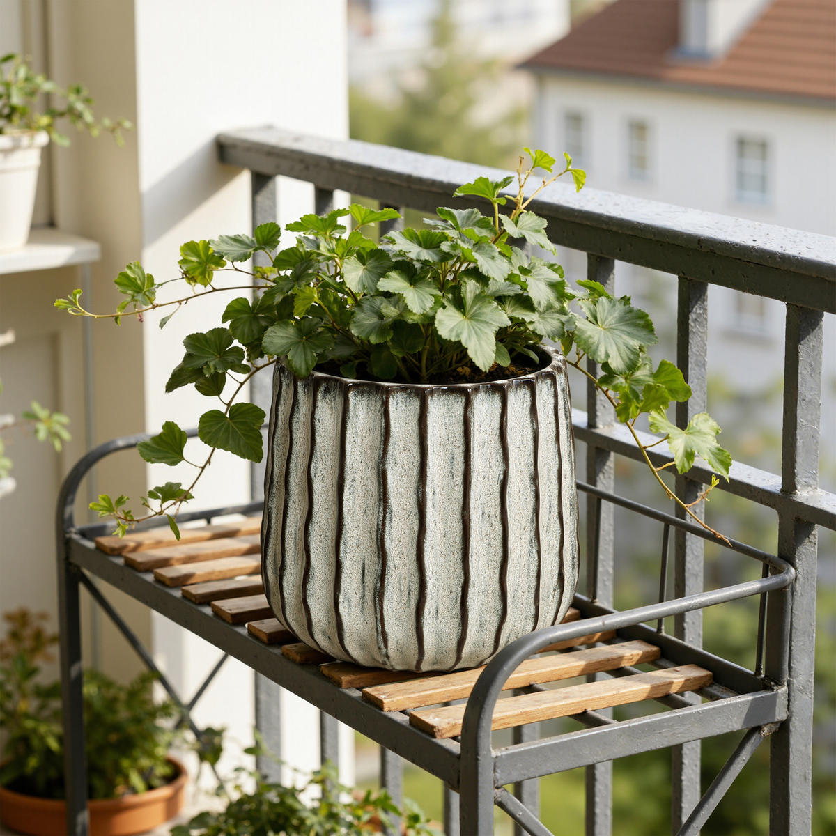 KERAMIK-BLUMENTOPF salbeigrün, Ø 23 × H 21 cm - Salbeigrün, Keramik (22cm)