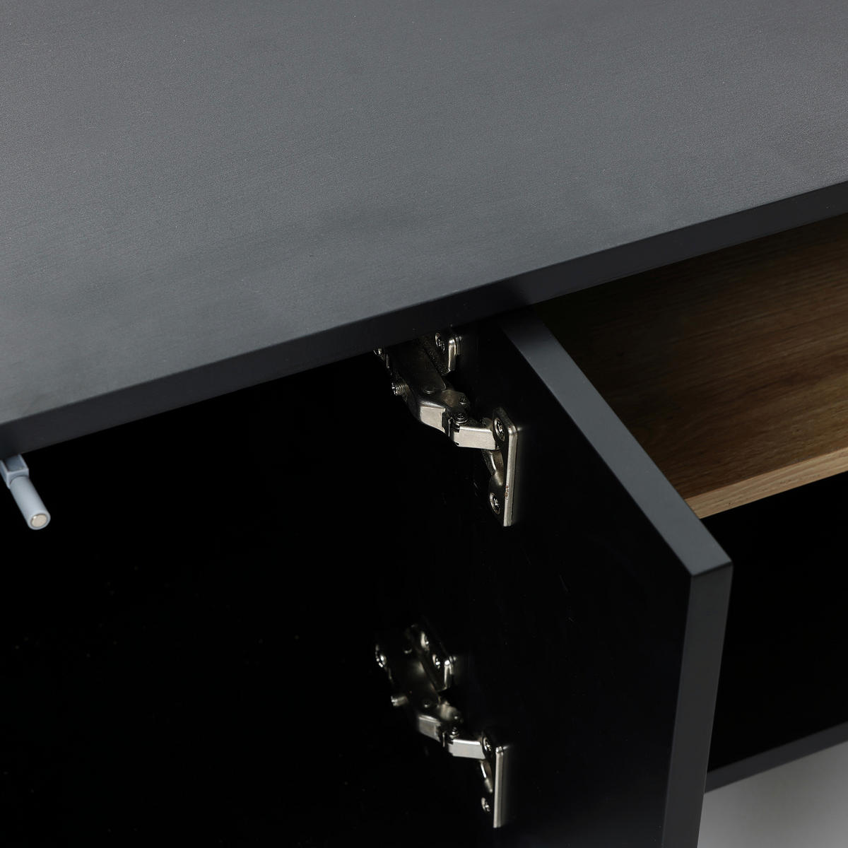 TV-SCHRANK in Natur und Schwarz B45 x T40 x H140 cm - Schwarz, Holz (140/48/40cm) - Hometopia