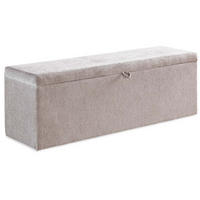 BETTBANK PALERMO 160/43/43 cm, Beige, Aufklappbar, mit Stauraum - Creme/Schwarz, Holz/Kunststoff (160/43/43cm) - Consilio Concept