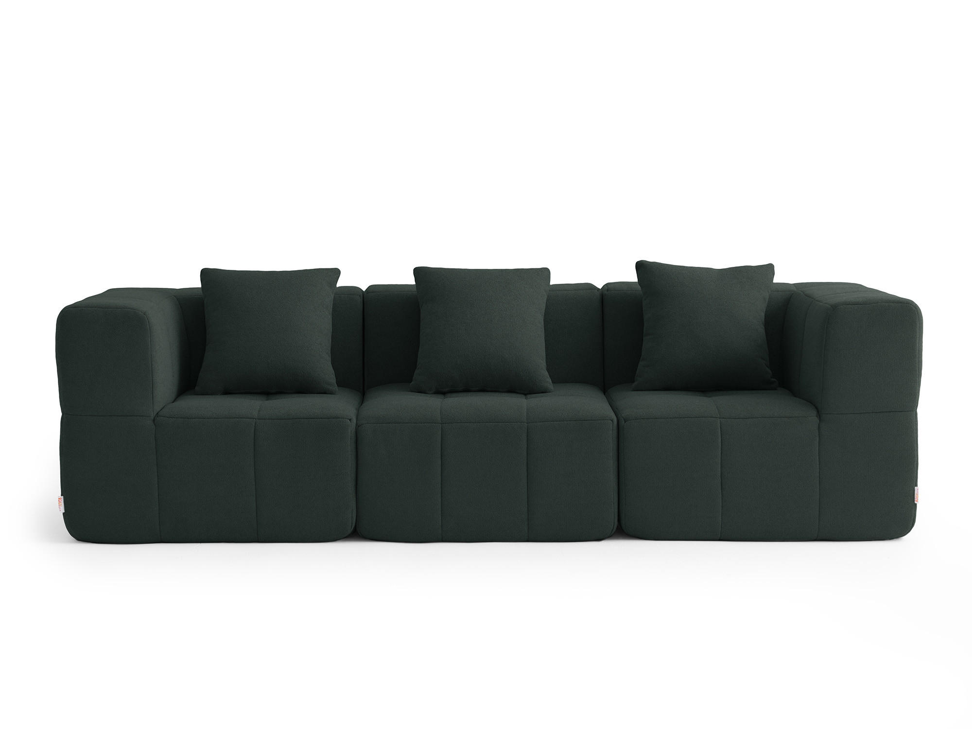 3-SITZER-SOFA Bouclé-Stoff Waldgrün - Waldgrün, Textil (260/73/95cm) - MILYsofa