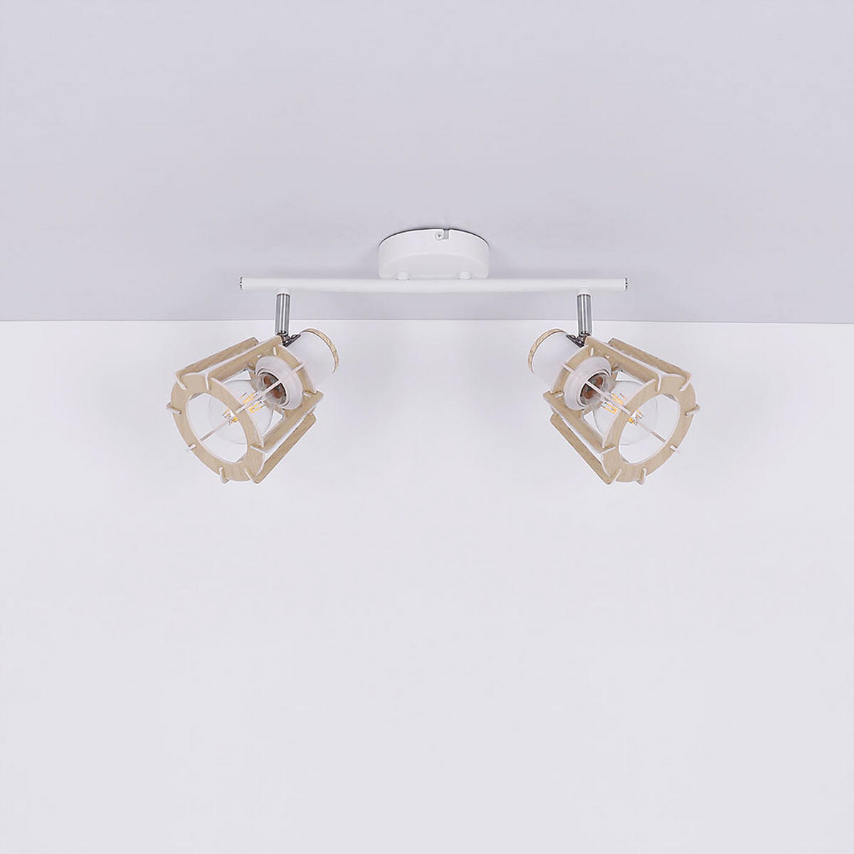 DECKENLEUCHTE Metall Holzoptik Braun - Braun, Holz (36/17/18cm) - Globo Lighting