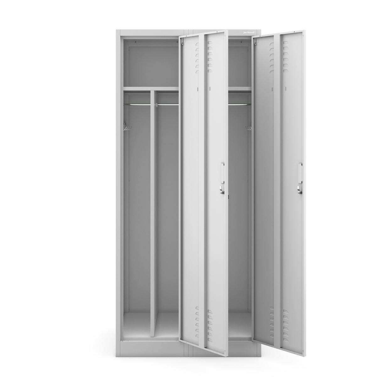 UMKLEIDESCHRANK KACPER - Grau, Metall (80/180/50cm) - Jan Nowak