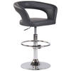 BARHOCKER Jan, Gestell Metall in Chromoptik, Kunstleder Grau - Chromfarben/Grau, Kunststoff/Textil (58/100cm) - TPFLiving