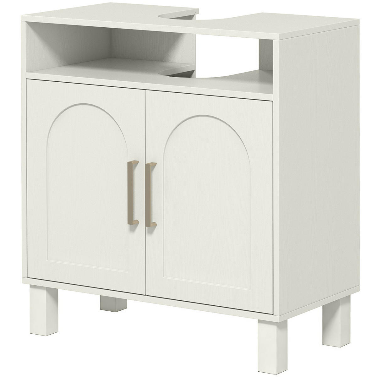 WASCHBECKENUNTERSCHRANK Weiß 1 Stück - Weiß, Kunststoff (60/63/30cm) - GiPP