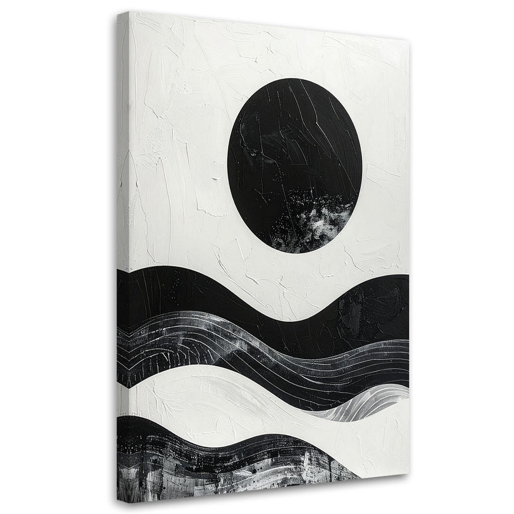 LEINWANDBILD Abstraktion 60x90cm - Schwarz, Textil (60/90cm) - Feeby