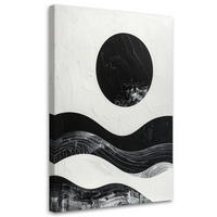 LEINWANDBILD Abstraktion 60x90cm - Schwarz, Textil (60/90cm) - Feeby