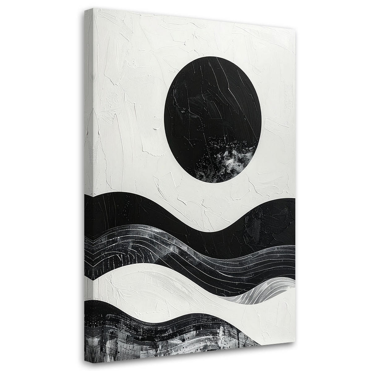LEINWANDBILD Abstraktion 60x90cm - Schwarz, Textil (60/90cm) - Feeby