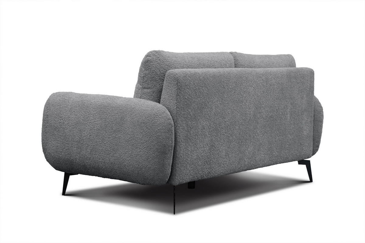 SOFA FEBE 2-Sitzer, dunkelgrau - Dunkelgrau/Schwarz, Holz/Textil (160/82/96cm) - Courtois Laville
