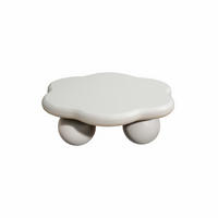 COUCHTISCH Wolkenform ca. Ø 80 x 35 cm MDF Cream White - Weiß, Kunststoff (79/79/31cm) - Meubliv
