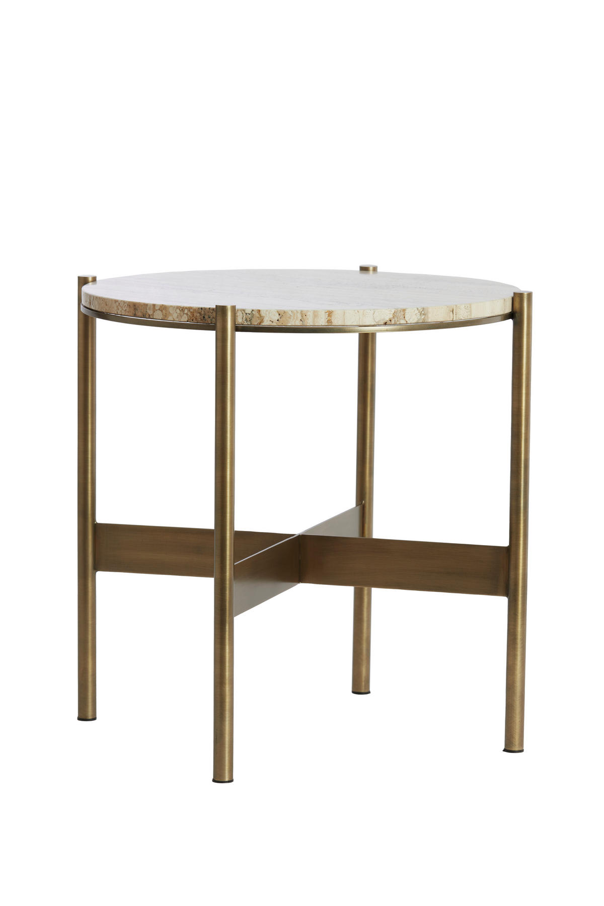 BEISTELLTISCH Macapa Weiß 47/47/45 cm - Weiß, Metall (47/47/45cm) - Light & Living