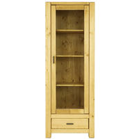 VITRINE aus Massivholz Sara - Honig, Holz (72/195/40cm) - Seart