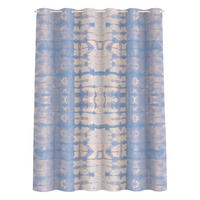 DUSCHVORHANG Batik Streifen in Apricot und Blau 180/200 cm - Blau, Textil (180/200cm) - Bilderwelten