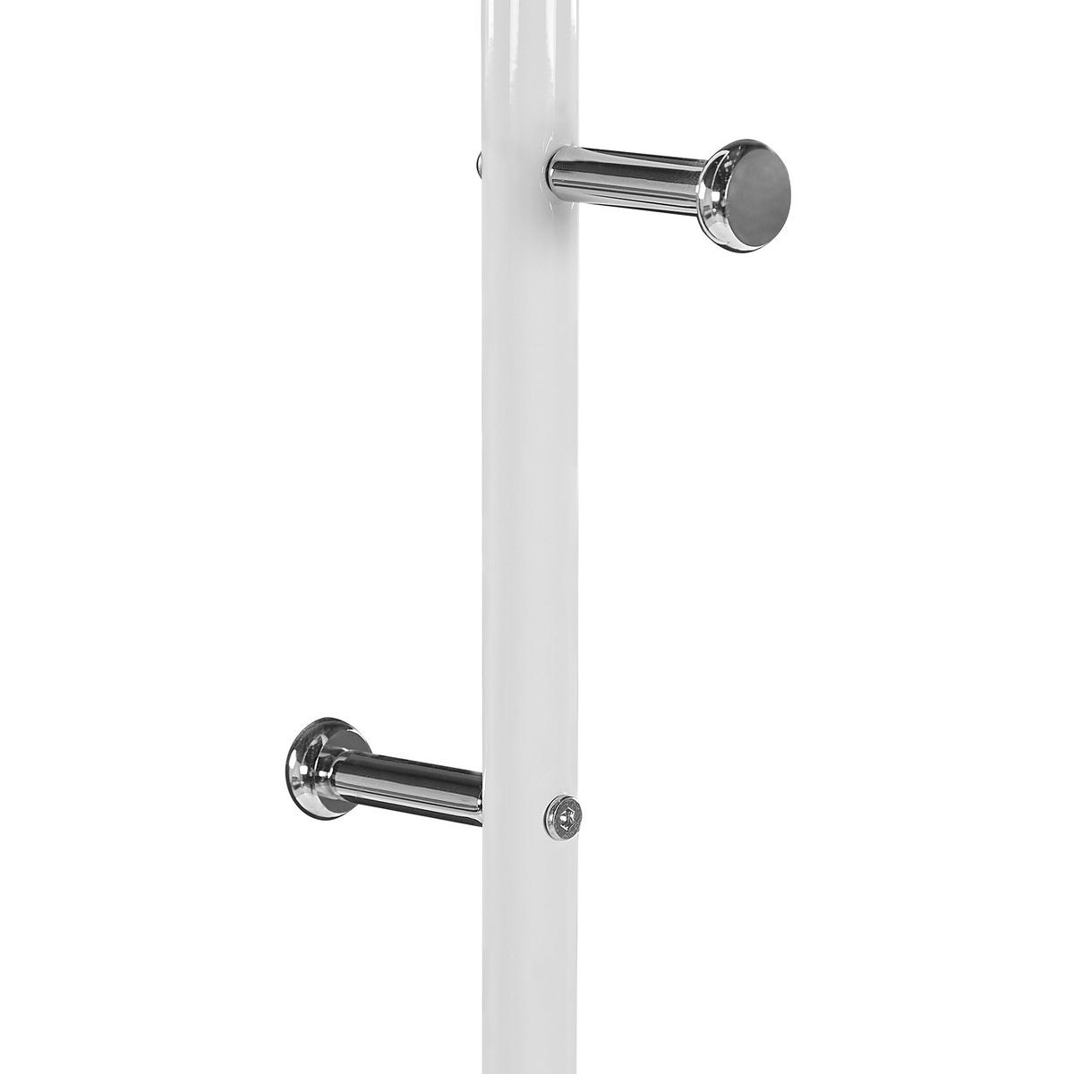 KLEIDERSTÄNDER Metall weiß 175 cm Benton - Weiß, Metall (50/175/50cm) - Beliani