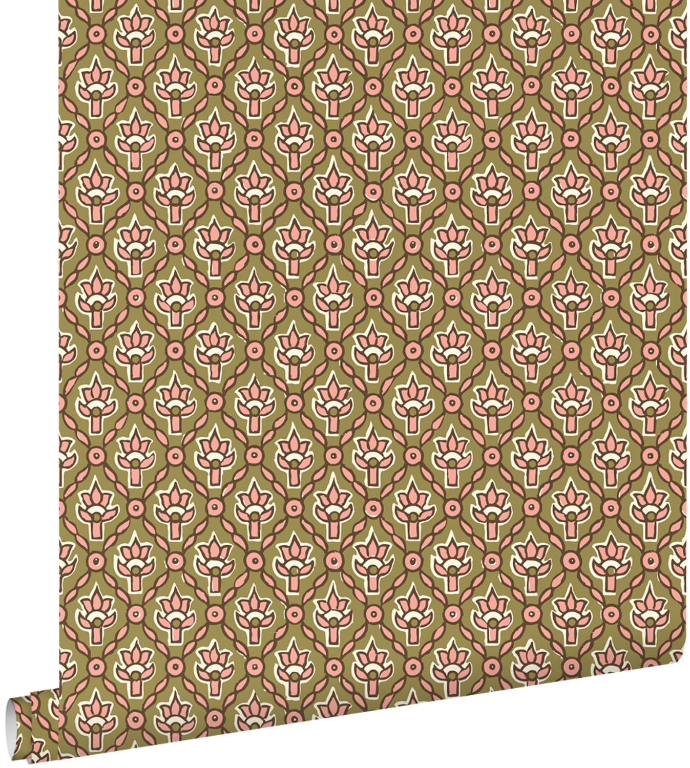 TAPETE Blumenmuster 50 x 900 cm - Grün, Papier (50/900cm) - ESTAhome