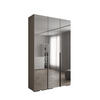 DREHTÜRENSCHRANK 236.7/150/47 3-türig - Kaschmir/Schwarz, Holz/Metall (150/236.7/47cm) - Abiks Möbel