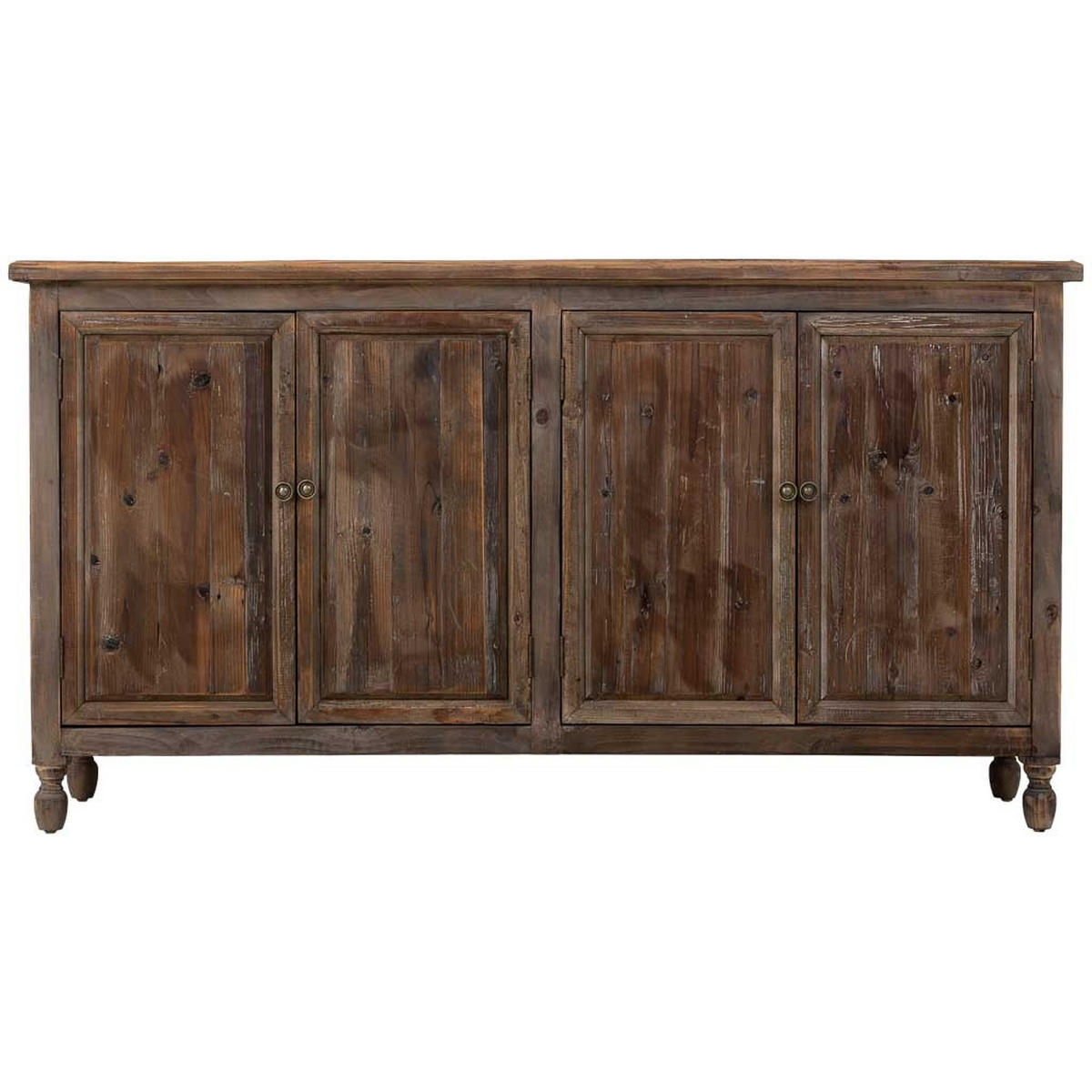 SIDEBOARD aus Holz mit 4 türen 160x40x85 cm - Braun, Holz (160/85/40cm) - Wanderlust