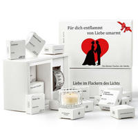 DUFTKERZEN Geschenkset 12-teiliges Set Sojawachs mit Botschaft - Rosa, Paraffin (7cm)
