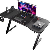 GAMINGTISCH 120/60/74 cm Kohlefaser Oberfläche Schwarz PC Tisch - Schwarz, Metall (60/1210/74cm) - Kaket