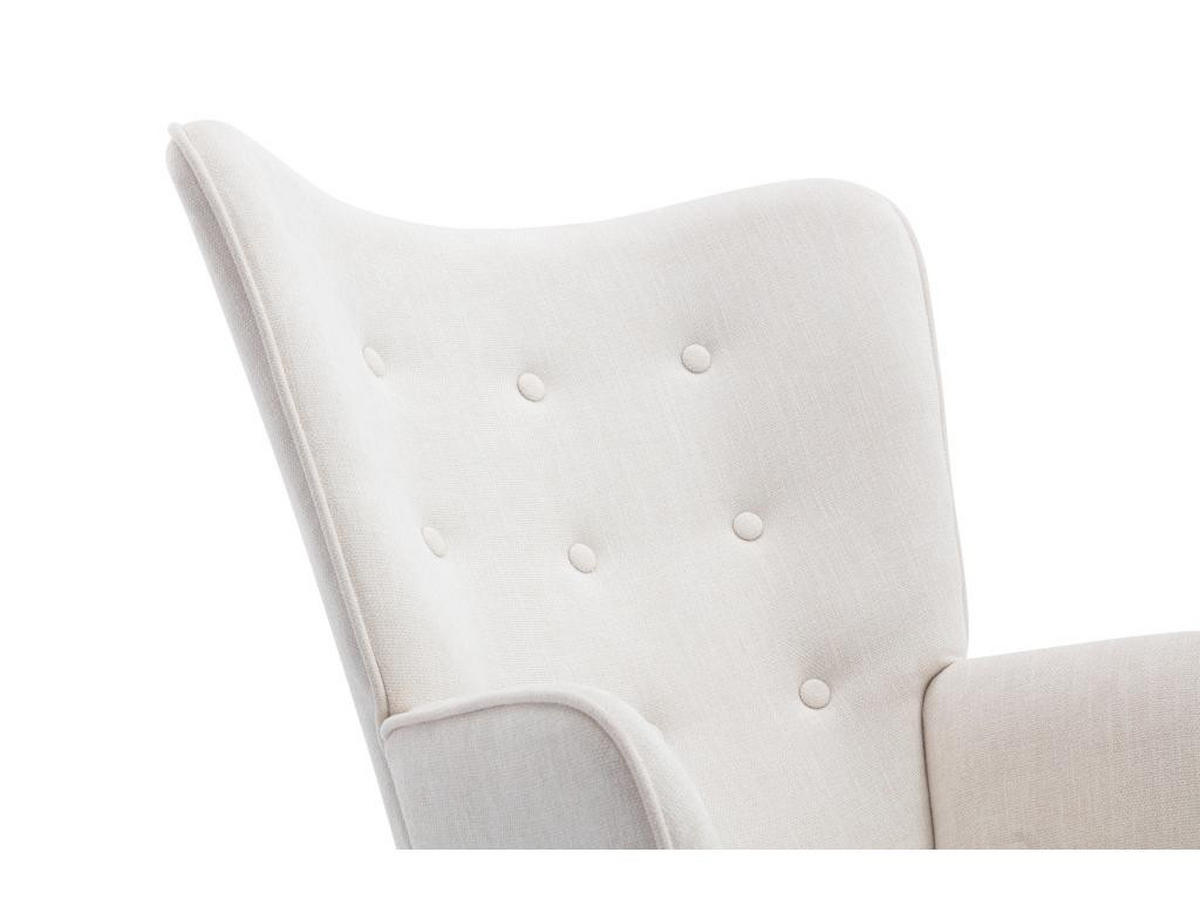 SCHAUKELSESSEL - melierter Stoff - Beige - ELMINA II - Beige, Textil (68/91/86cm) - Vente-Unique