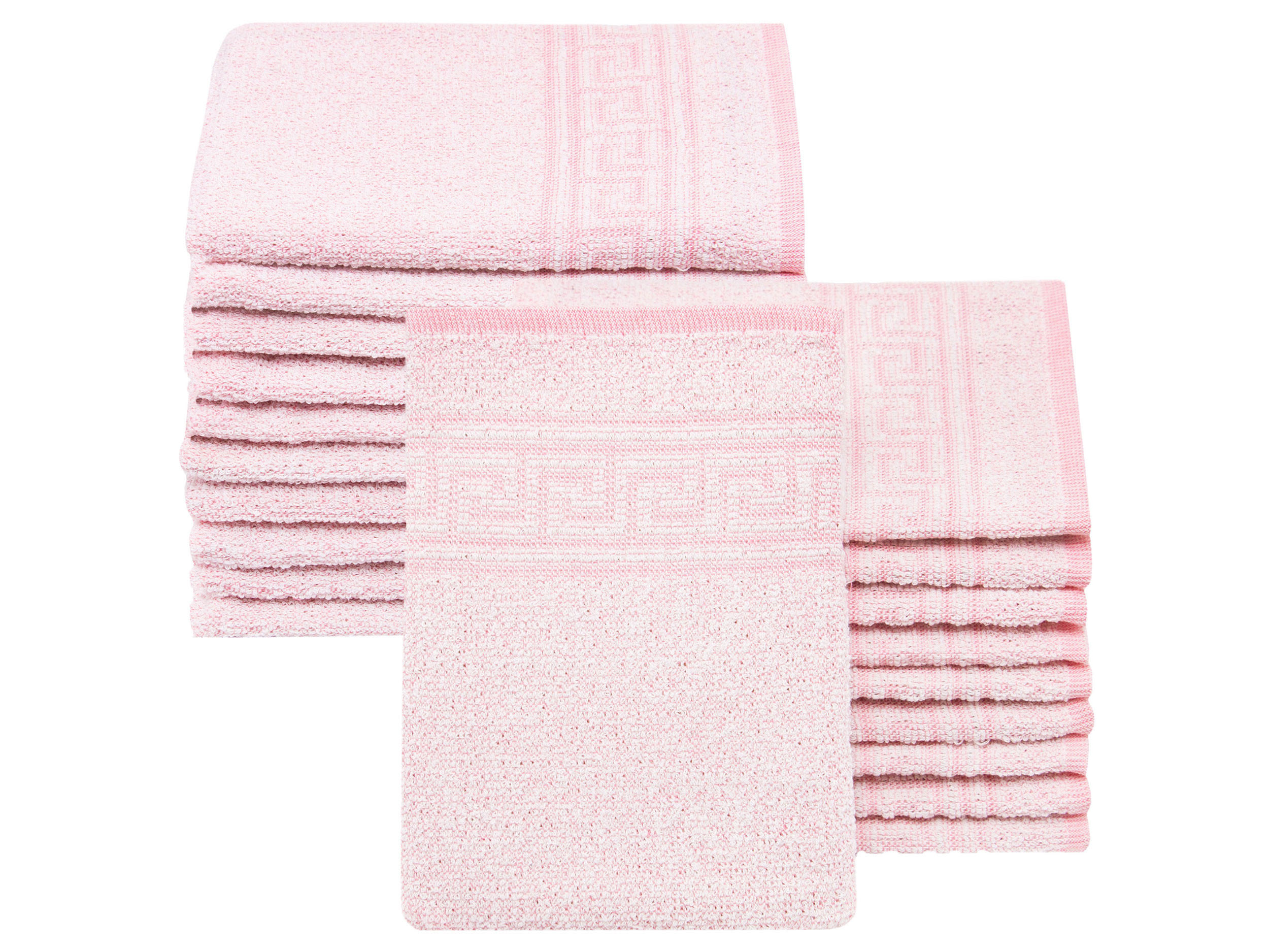 WASCHHANDSCHUH, 20er-Set, 16x22 cm, 70% Baumwolle, 30% Polyester, Rosa - Rosa, Textil (16/22cm) - Zollner