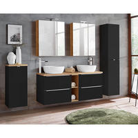 BADMÖBEL-SET 5-TLG. Toskana-56 - Anthrazit, Holzwerkstoff (250/190/46cm) - Lomado