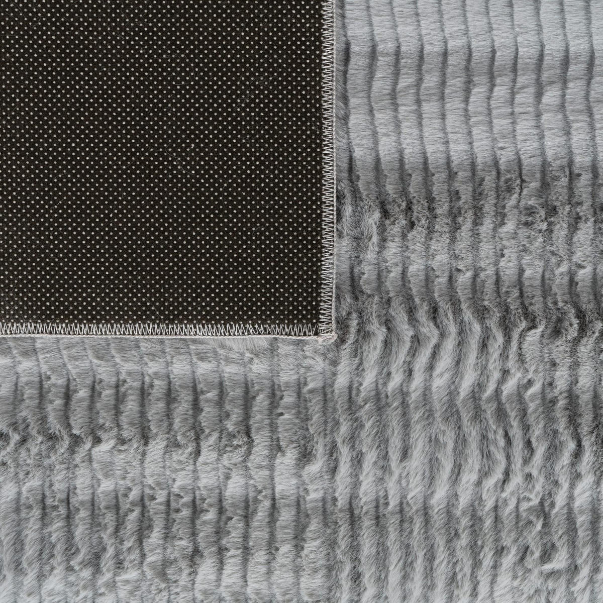 HOCHFLORTEPPICH Rauten Grau 120 x 160 cm - Grau, Kunststoff (120/160cm) - TT Home