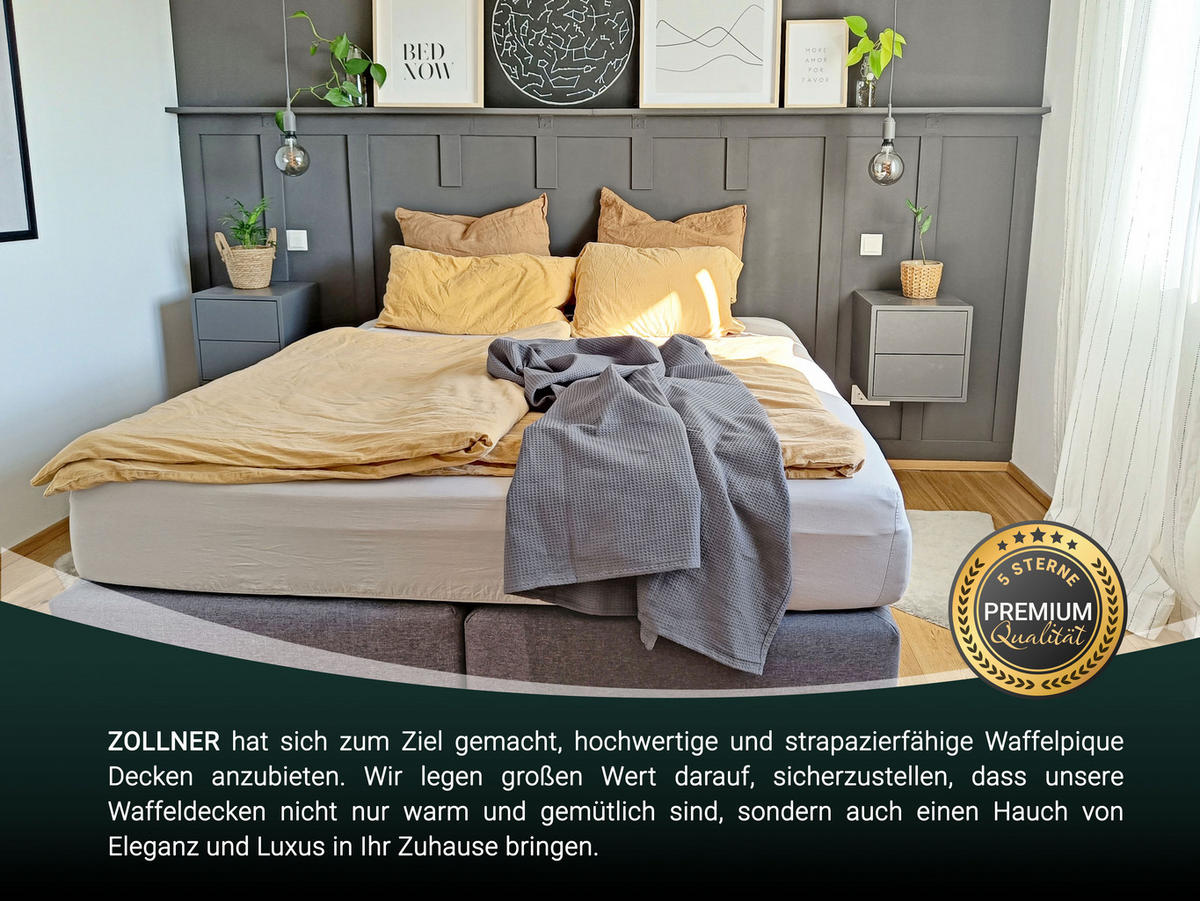 KUSCHELDECKE, 150x200 cm, 100% Baumwolle, Grau - Grau, Textil (150/200cm) - Zollner