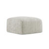 POUF Chenille Stoff Creme - Perlmutt/Schwarz, Holzwerkstoff/Kunststoff (65/40/65cm) - Makamii