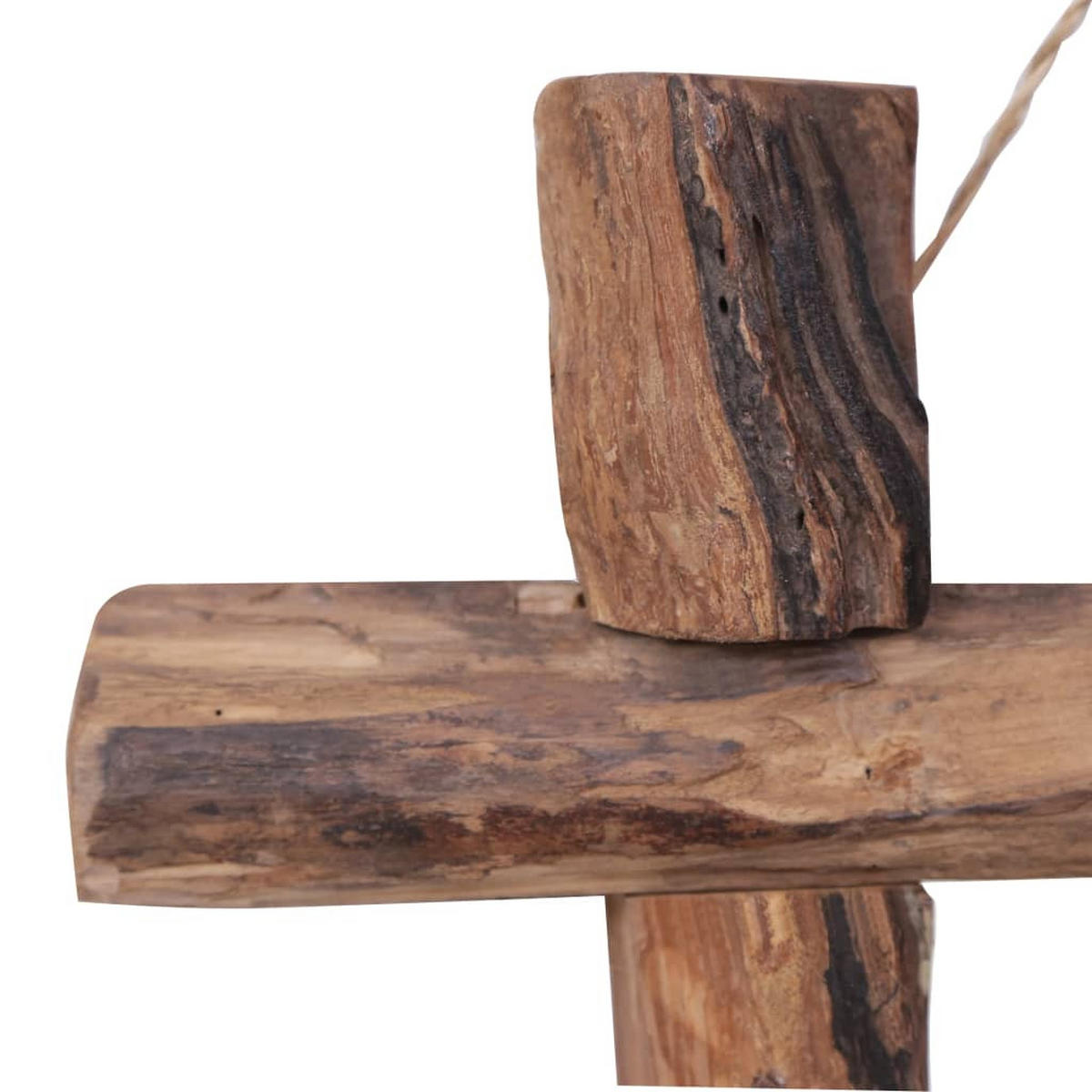 HOLZSPIEGEL Natur 50x50 cm Recyceltes Teakholz - Braun, Holz (50/50/1cm) - furnicato