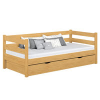 TAGESBETT mit Schublade N01 Naturkiefer 120/180 - Hellbraun, Naturmaterialien/Holz (120/180cm) - N-Wood