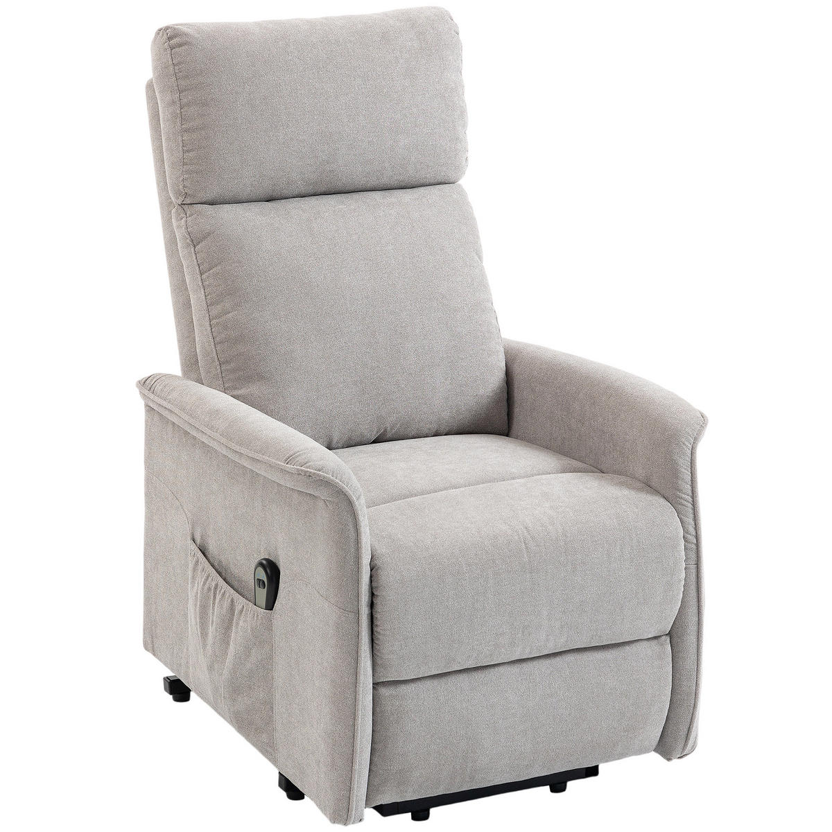 RELAXSESSEL,ELEKTRISCH Chenille Federkernkissen verstellbare Lehne,grau - Grau, Textil (69/106/91cm) - Vallsero