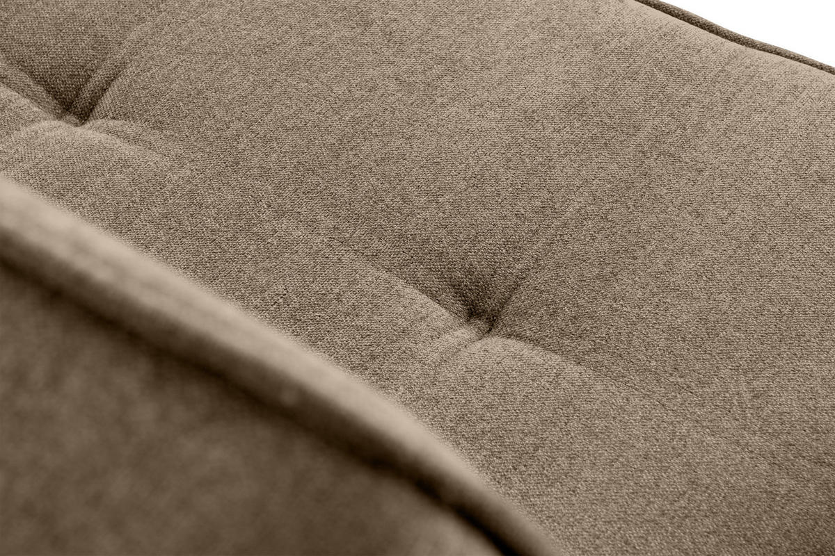 SCHLAFSOFA ORIO 3 Personen, Chenille-Stoff, Braun - Braun, Textil (219/90/90cm) - KONSIMO®