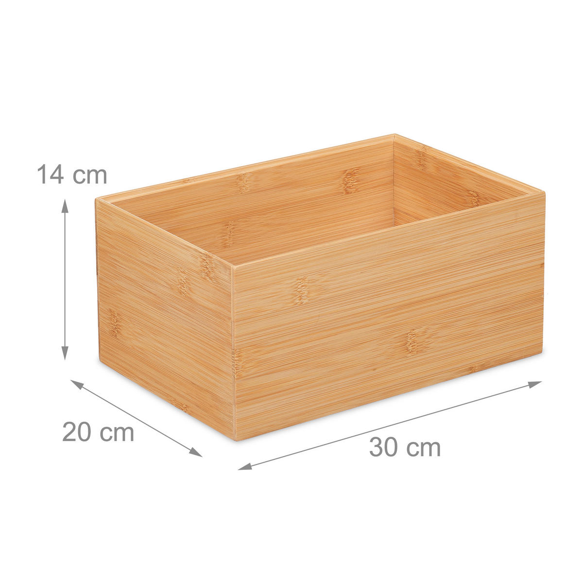 AUFBEWAHRUNGSBOX - Hellbraun, Holz/Holzwerkstoff (30/14/20cm) - Relaxdays