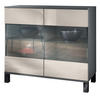 KOMMODE Bari Sandgrau Hochglanz - Sandfarben, Holzwerkstoff (92.5/84.5/35cm) - Vladon