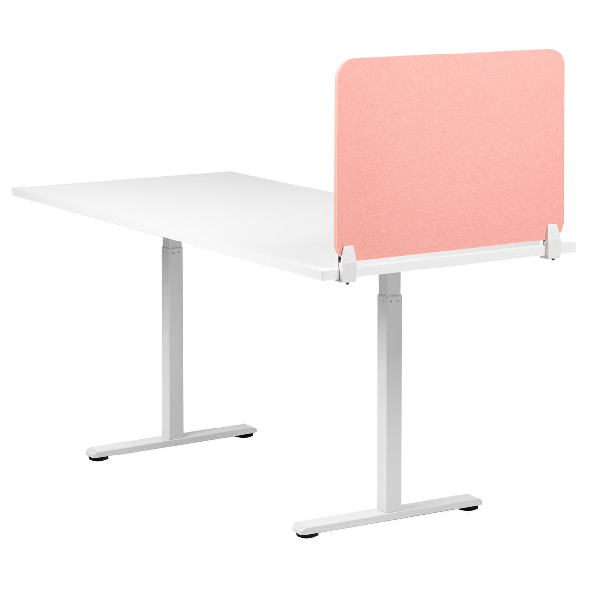 DĚLICÍ STĚNA NA STŮL 72/50 cm Broskvově růžová Split - růžová, textil (72/50/1cm) - Beliani