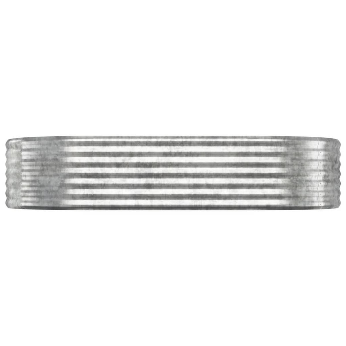 HOCHBEET Verzinkter Stahl 175x100x36 cm Silbern - Silberfarben, Metall (175/36/100cm) - furnicato