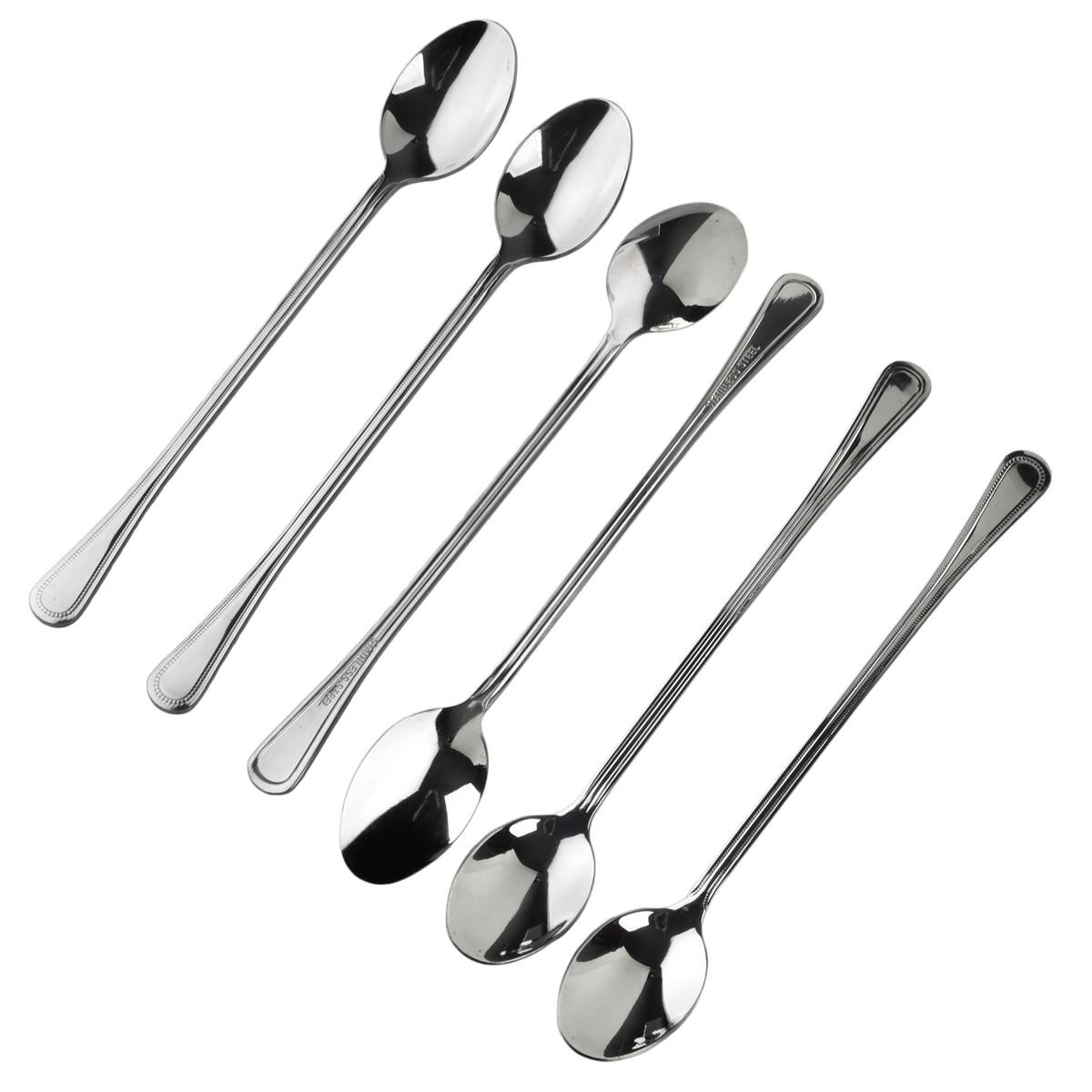KAFFEELÖFFEL Chamomile 6-tlg silberfarben 2/2/20cm Edelstahl - Silberfarben, Metall - Mondex