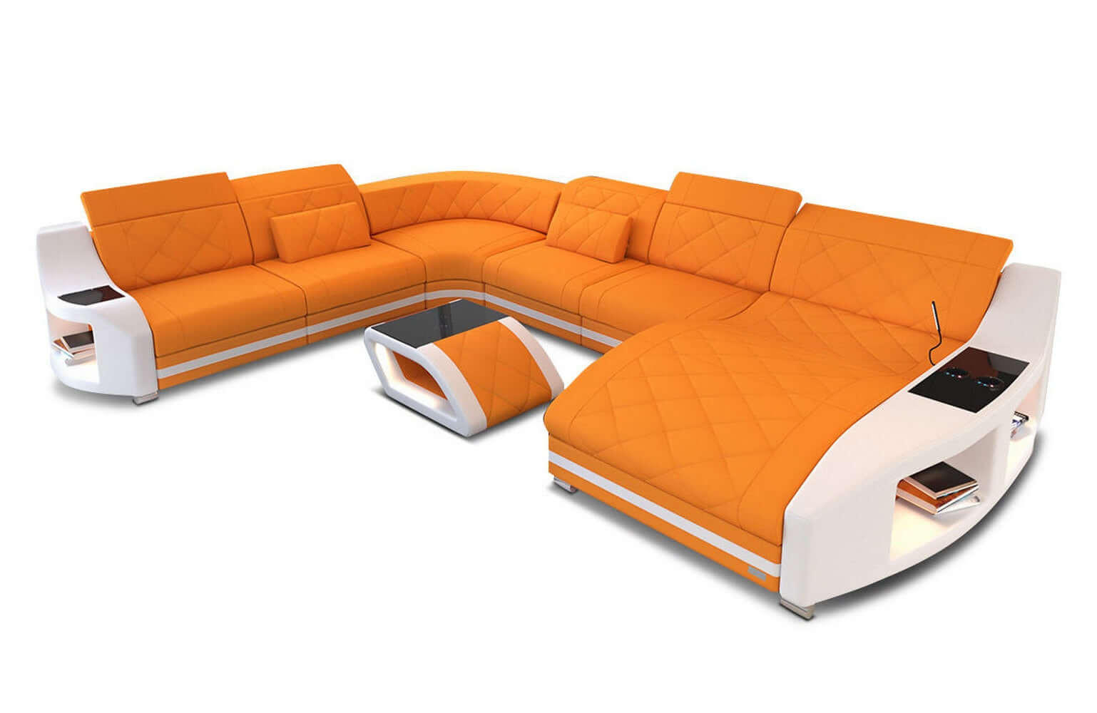 XXXLutz Wohnlandschaft Orange 404x90x295 cm