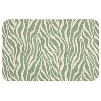 WC PŘEDLOŽKA Zebra - Motiv - zelená 80x50 cm - šalvějově zelená, textil/plast (80/1cm) - OnlyWow