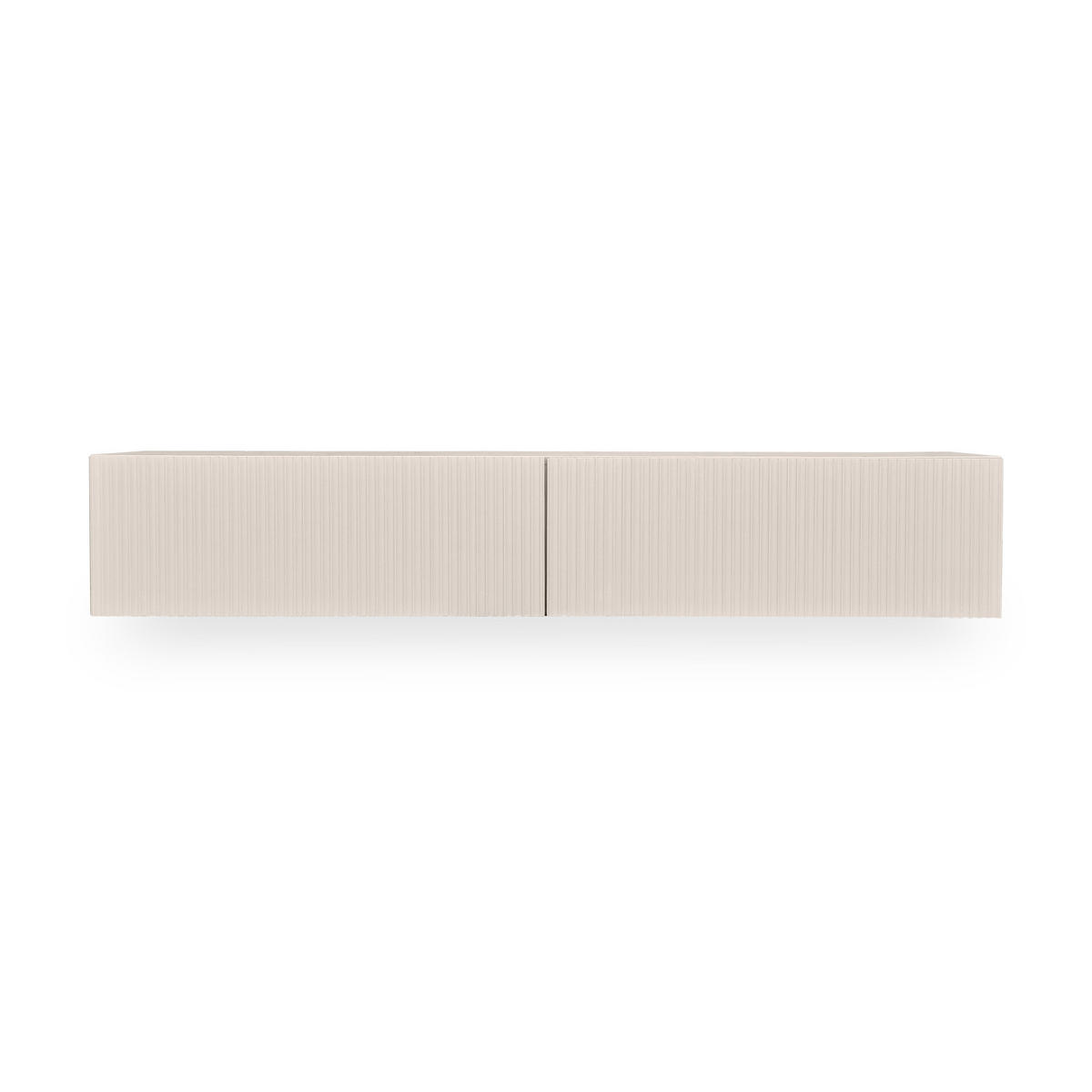 TV-MÖBEL 160 cm beiges, wandmontiertes mit Lattenrost - LEYA - Beige, Holzwerkstoff (160/29/32cm) - Sicaan