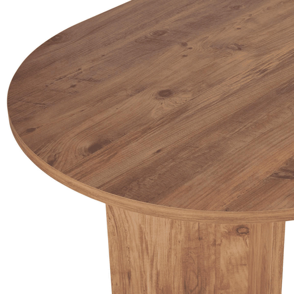 ESSTISCH mit ovaler Tischplatte L200 cm 90/200/75 cm - Kieferfarben, Holzwerkstoff (200/90/75cm) - Calicosy