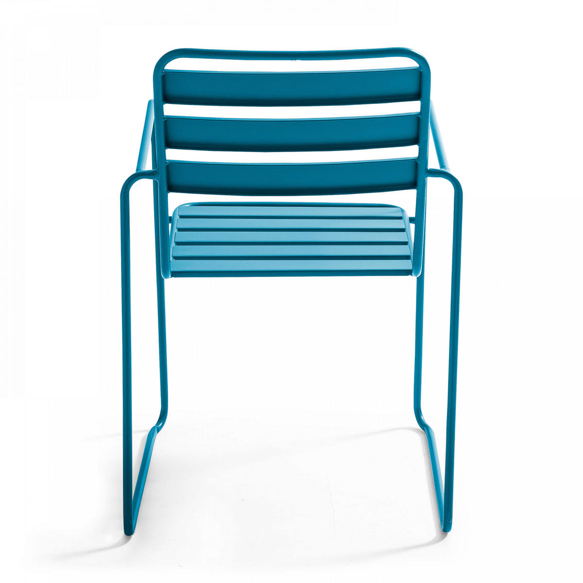 GARTENSTUHL, Pazifikblau - Blau, Metall (52/83/60cm) - Oviala