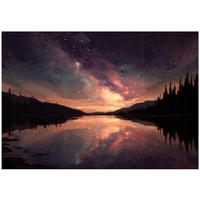 FOTOTAPETE See Natur Lila 150x105 cm - Multicolor, Papier (150/105cm) - Wallarena