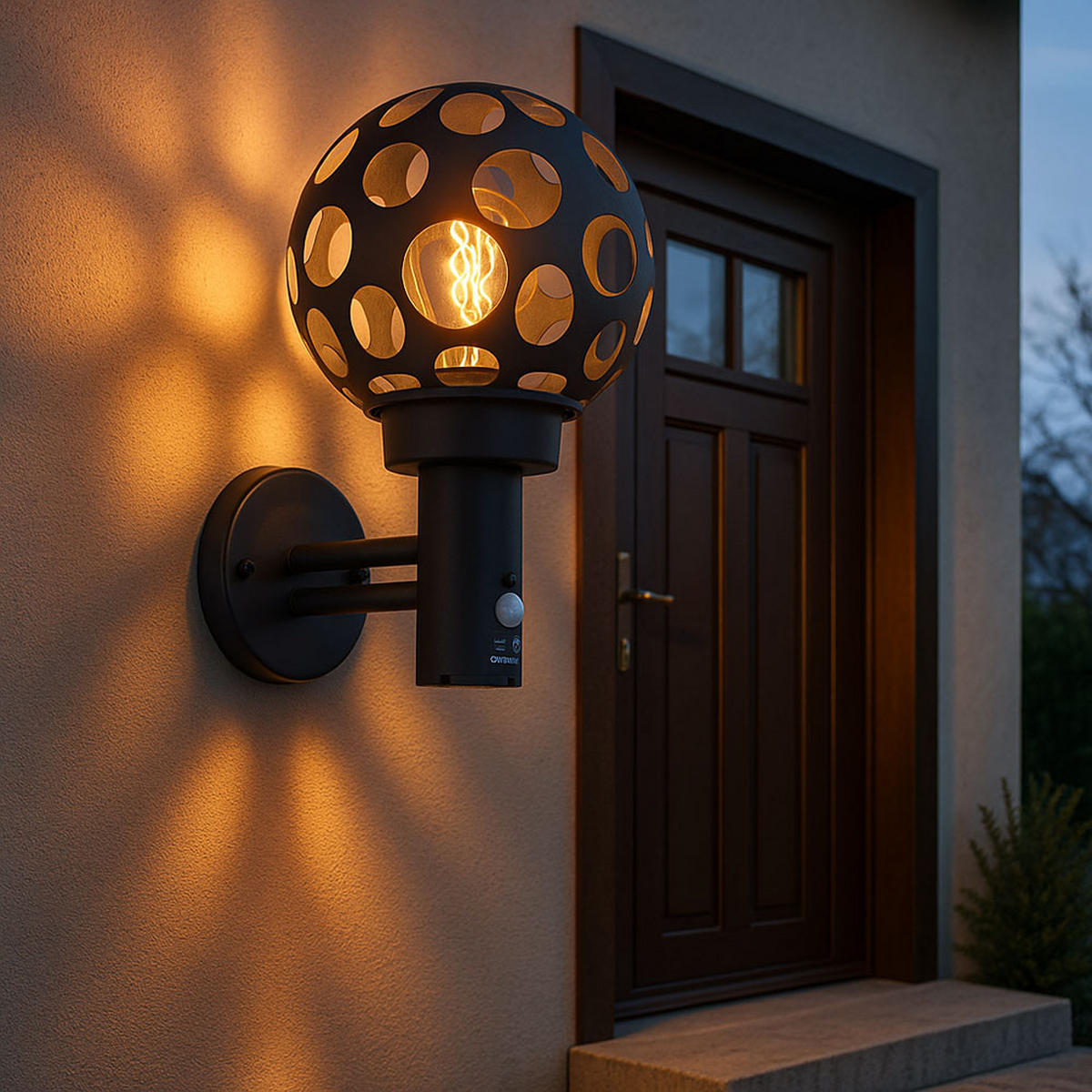 LED AUSSENLEUCHTE HILARIO Edelstahl Anthrazit - Anthrazit, Metall (22.5/20/32.7cm) - Globo Lighting