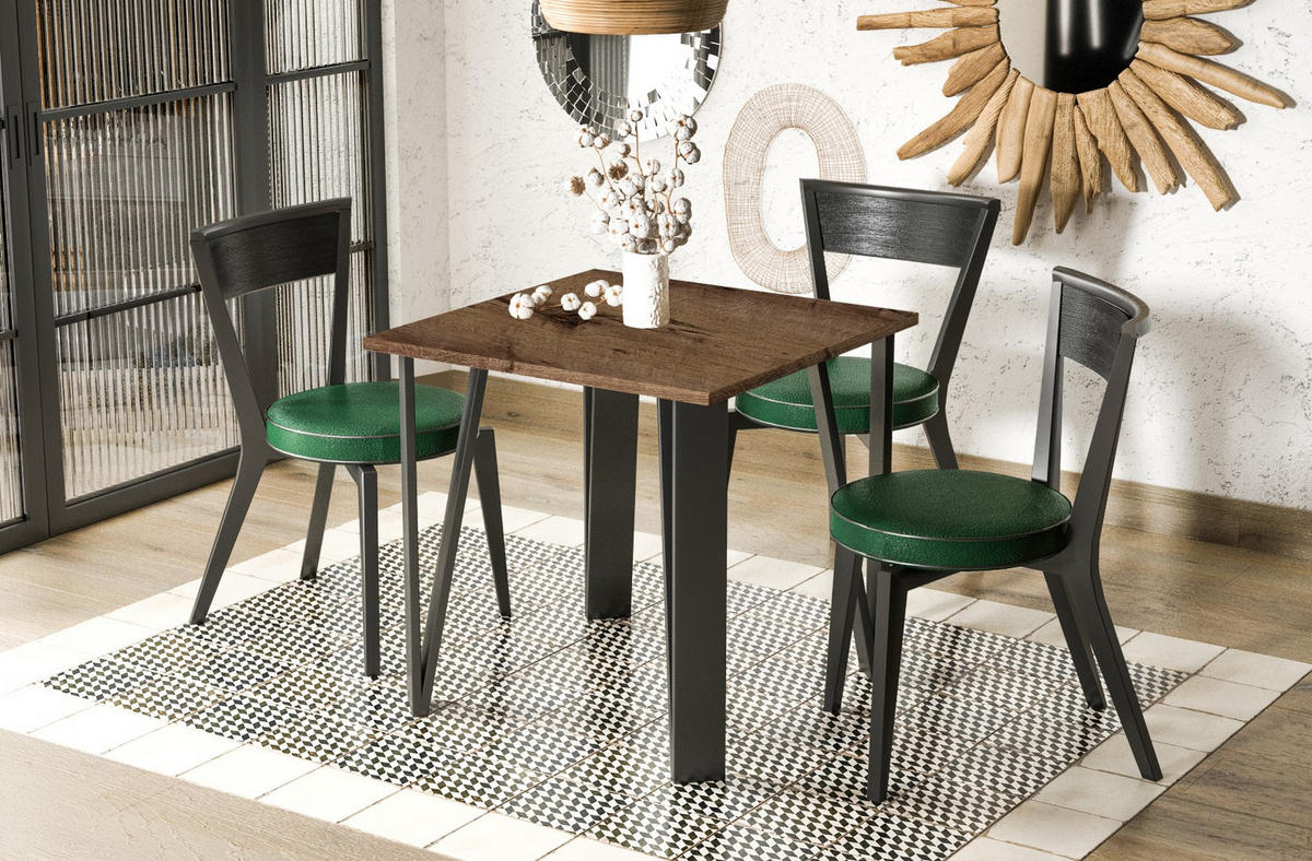 ESSTISCH Adeo ausziehbar bis 170 cm - Mooreichefarben, Holzwerkstoff (80/80/76cm) - Endo-Moebel