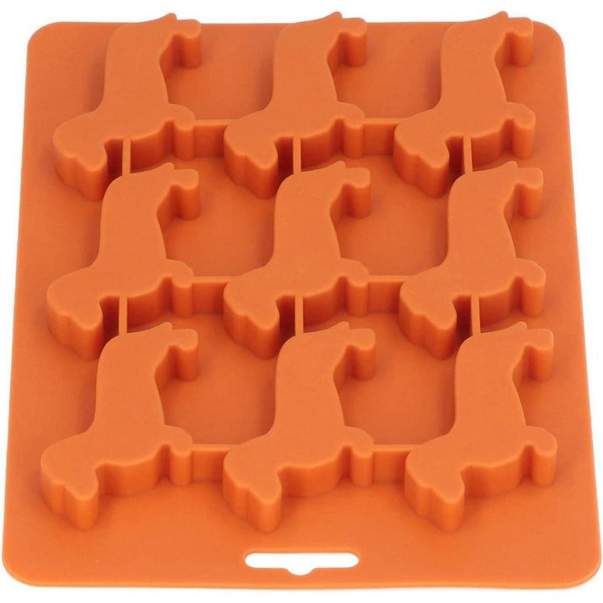 EISWÜRFELFORM Dackel Silikon BPA-frei - Orange, Kunststoff (16/1/22cm)