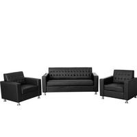 SOFAGARNITUR Schwarz - Schwarz, Textil (89/82/75cm) - MCW