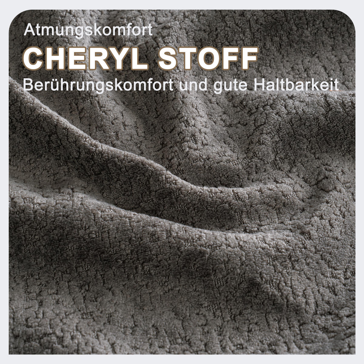 5-SITZER ECKSOFA Chenille Grau mit Kissen - Grau, Textil (327/215cm) - WISHDOR